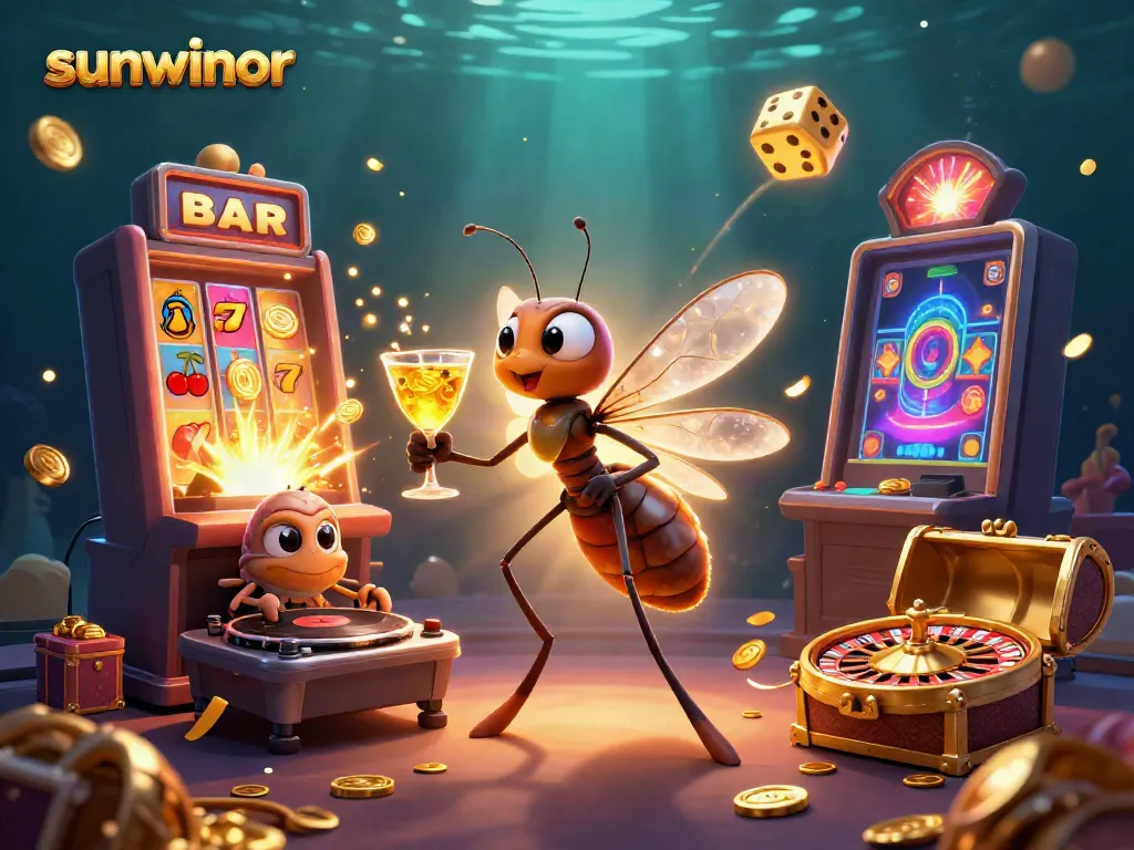 Experience thrilling games with sunwinor as a vibrant casino scene bursts with excitement and winning opportunities.