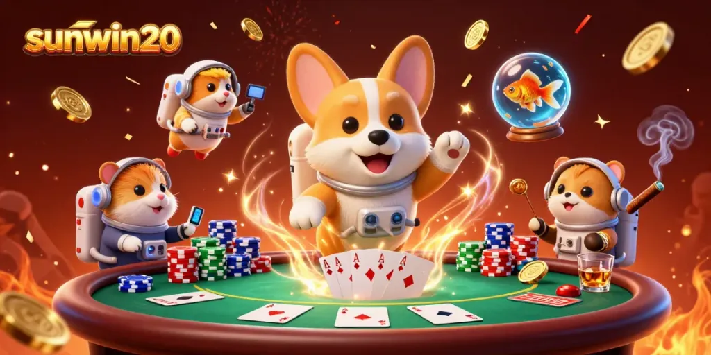 Experience thrilling gaming adventures with sunwin20 in a vibrant space casino scene.