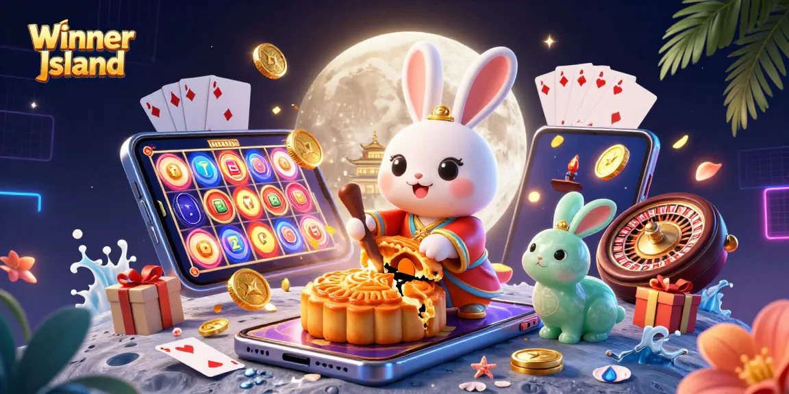 Experience thrilling gameplay at Winner Island Casino with colorful slot games, vibrant characters, and captivating elements.