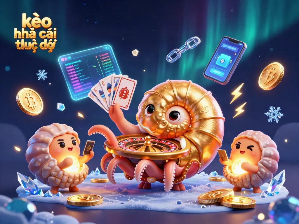 Place bets and spin the reels in kèo nhà cái trực tiếp with a captivating casino scene featuring a giant nautilus.