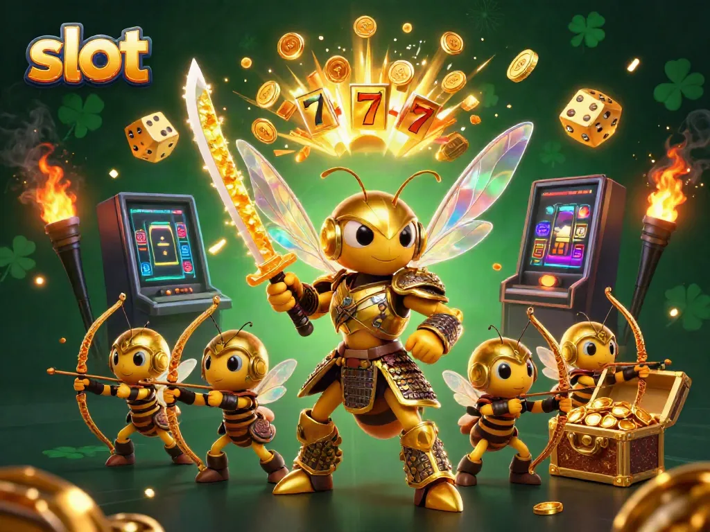 Experience thrilling slots with a dynamic scene showcasing jackpot excitement and vibrant casino elements.