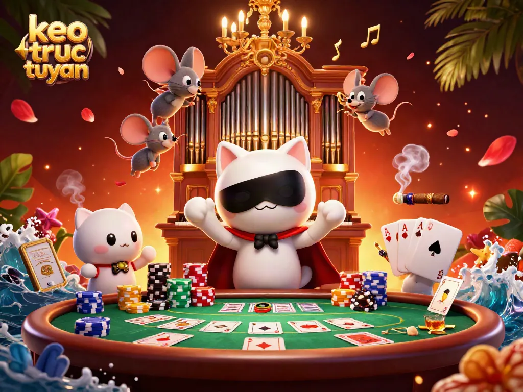 Engage in exciting betting with keo truc tuyen at a vibrant casino scene with captivating characters.