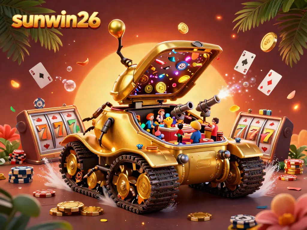 Engage in sunwin26's immersive casino adventures featuring a miniature casino inside a golden beetle tank.